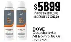 Diarco Dove - desodorante all body x 86 gr. cód:36929 oferta