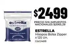 Diarco Estrella - hisopos bolsa zipper x 125 un. cód:24618 oferta