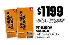 Diarco Primera marca - salchichas c x 6 un. c 8157-7671 oferta