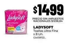 Diarco Ladysoft - toallas ultra fina x 8 un. cód:59722 oferta