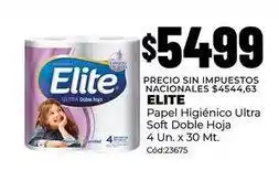 Diarco Elite - papel higi00nico ultra soft doble hoja 4 un. x 30 mt. c0d:23675 oferta