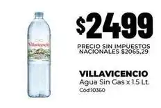 Diarco Villavicencio - agua sin gas x 1.5 lt. c uevo:10360 oferta