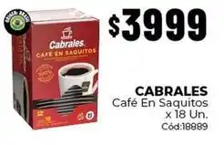 Diarco Cabrales - café en saquitos x 18 un oferta