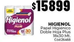 Diarco Higienol - papel higi9enico doble hoja plus 18x30 mt. c3d:26468 oferta