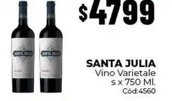 Diarco Santa julia - vino varietale s x 750 ml. cód:4560 oferta