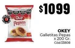 Diarco Okey - galletitas pepas x 200 gr. cód:33808 oferta