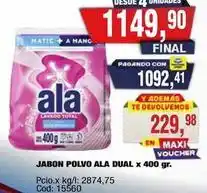 Maxiconsumo Ala - jabon polvo ala dual x 400 gr oferta