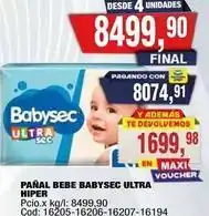 Maxiconsumo Babysec - pañal bebe ultra hiper oferta