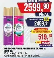 Maxiconsumo Glade - desodorante ambiente glade x 360 cc oferta