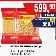 Maxiconsumo Marolio - fideos marolio x 500 gr oferta