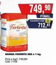 Maxiconsumo Favorita - harina favorita 000 x 1 kg oferta
