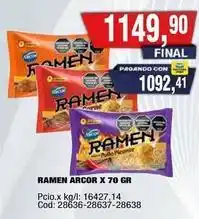 Maxiconsumo Arcor - ramen oferta