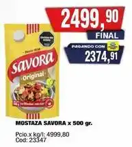 Maxiconsumo Savora - mostaza original oferta