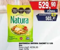 Maxiconsumo Natura - mayonesa sachet oferta