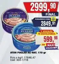 Maxiconsumo Puglisi - atun puglisi ac-nat. 170 gr oferta