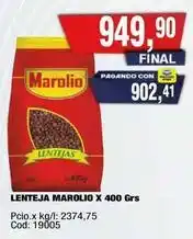 Maxiconsumo Marolio - lenteja x 400 grs oferta