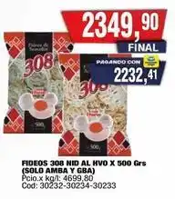 Maxiconsumo 308 - fideos nid al hvo x 500 grs oferta