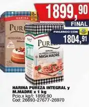 Maxiconsumo Pureza - harina purpurea integral y m.madre x 1 kg oferta