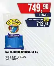 Maxiconsumo El dique - sal el dique gruesa x1 kg oferta