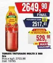 Maxiconsumo Molto - tomate triturado x 980 oferta