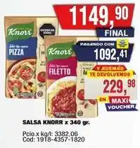 Maxiconsumo Knorr - salsa knorr x 340 gr oferta