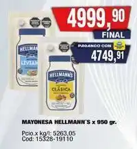 Maxiconsumo Hellmann's - mayonesa oferta