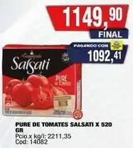 Maxiconsumo Salsati - pure de tomates x 520 gr oferta