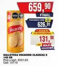 Maxiconsumo Vocacion - galletitas clasicas x 145 gr oferta