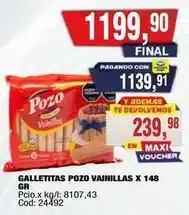 Maxiconsumo Pozo - galletitas vainillas x 148 gr oferta