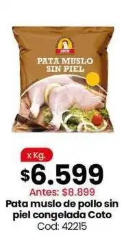 Coto Coto - pata muslo de pollo sin piel congelada oferta