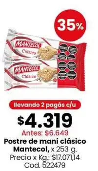 Coto Mantecol - postre de maní clásico oferta