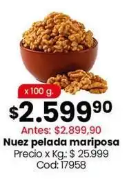 Coto Nuez pelada mariposa oferta