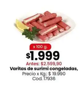 Coto Varitas de surimi congeladas oferta