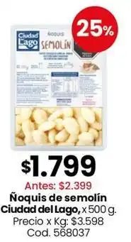 Coto Ciudad del lago - ñoquis de semolín oferta