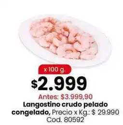 Coto Langostino crudo pelado congelado oferta