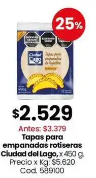 Coto Ciudad del lago - tapas para empanadas rotiseras oferta