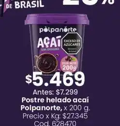 Coto Brasil - postre helado acaí oferta