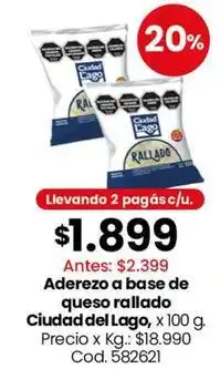 Coto Ciudad del lago - aderezo a base de queso rallado oferta