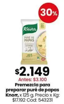 Coto Knorr - premezcla para preparar puré de papas oferta