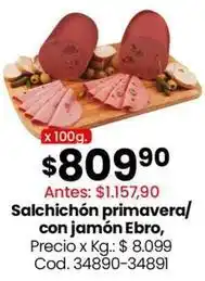 Coto Salchichón primavera/ con jamón ebro oferta