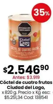 Coto Ciudad del lago - cóctel de cuatro frutas oferta