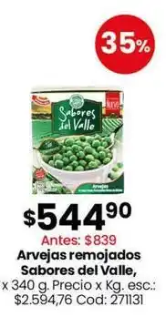 Coto Sabores del valle - arvejas remojados oferta