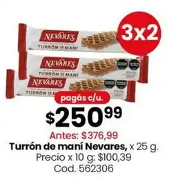 Coto Nevares - turrón de maní oferta