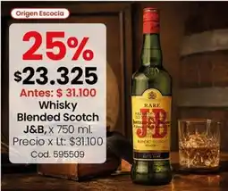 Coto J&b - whisky blended scotch , x 750 ml. cod. 595509 oferta