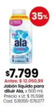 Coto Ala - jabón líquido para diluir oferta