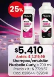 Coto Plusbelle - shampoo/emulsión curly oferta