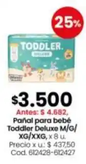Coto Pañal para bebé toddler deluxe m/g/xg/xxg, x 8 u oferta