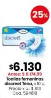 Coto Tena - toallas femeninas discreet x 10 u oferta