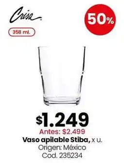 Coto Origen - vaso apilable stiba oferta