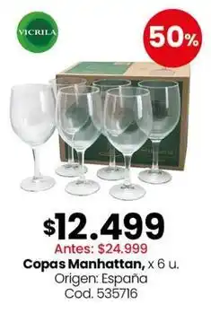 Coto Origen - copas manhattan oferta